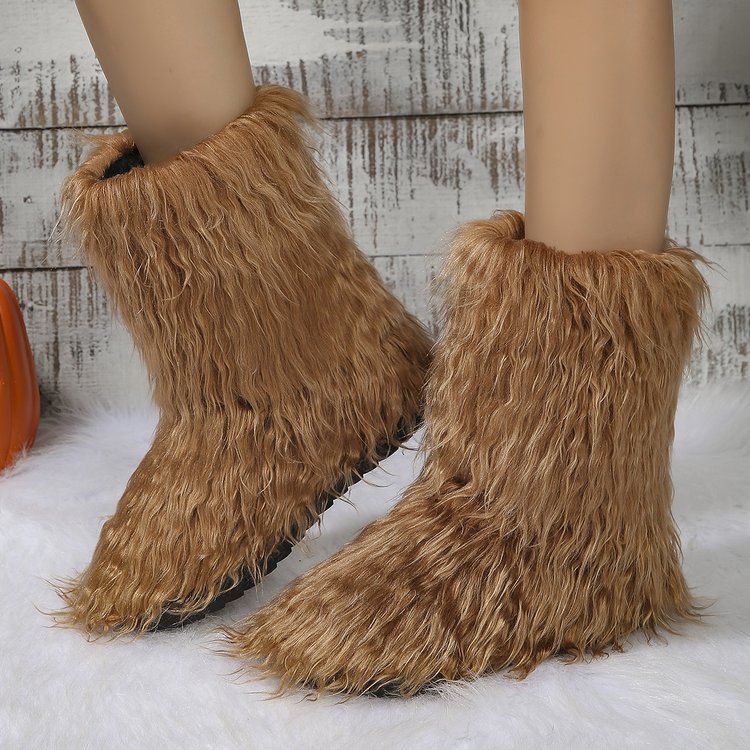 FAKE DOGGIE FUR SNOW BOOT &611